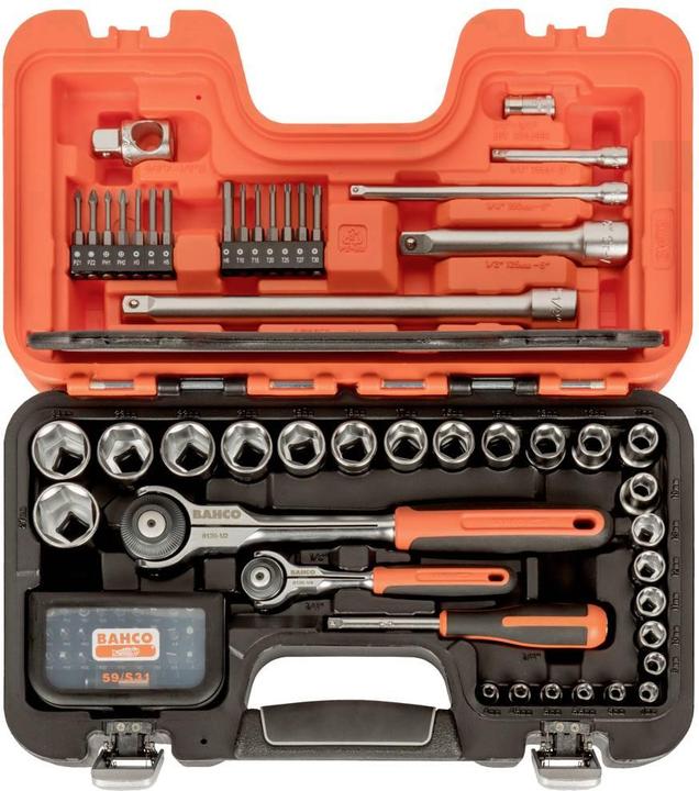 Bahco 79-piece 1/4 & 1/2 swivel head ratchet set (1/4")