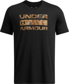 Actual product image Under Armour Stacked Logo Fill T-Shirt, Black / Camel (M)