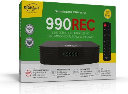 Actual product image Digiquest DGQ990 HD - Full HD REC Terrestrial Decoder - Dual Remote Control