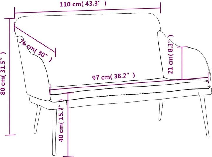 Image du produit vidaXL Sitzbank (110 cm)
