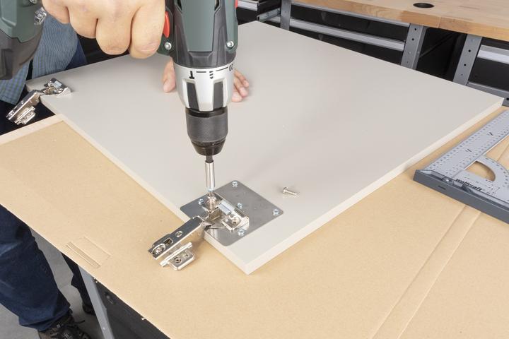 Productafbeelding wolfcraft 1 Rep. montageplaat set voor kopscharnier