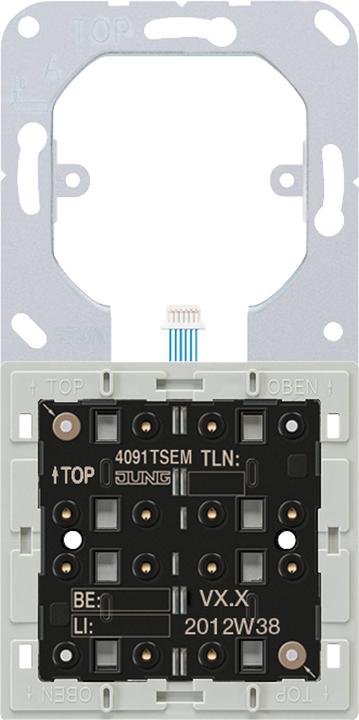 Actual product image JUNG Push-button KNX flush-mounted ws 1f 2pkt LED 4091TSEM