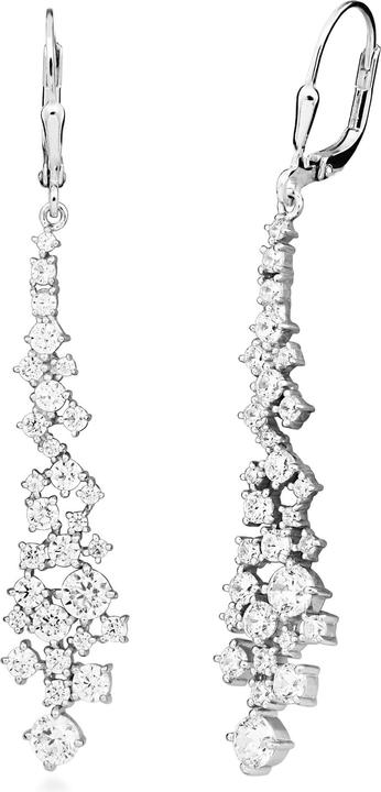 Immagine prodotto Silver Cat - Elegant dangling earrings with cubic zirconia Classics SC614 (Argento)