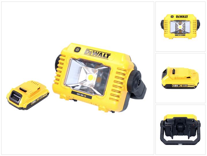 Produktbild DeWalt DCL 077 Akku LED Arbeitsstrahler 12 V 18 V 2000 lm IP54 + 1x Akku 2,0 Ah - ohne Ladegerät (2000 lm)