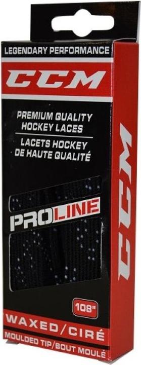 Immagine prodotto Proline Schnürsenkel CCM gewachst (Schwarz, 120"/305cm) (305 cm)