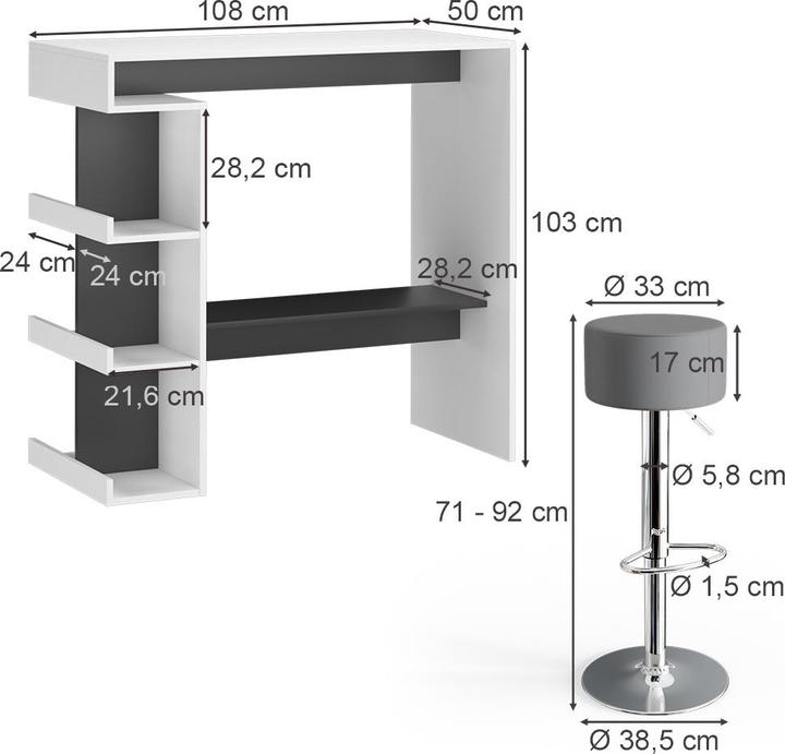 Actual product image Vicco Dana (108 x 50 x 103 cm)