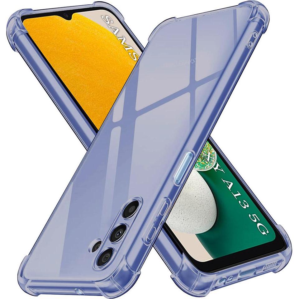 Techsuit - Shockproof Clear Silicone - Samsung Galaxy A13 5G / A04S - Smoke Black (Samsung Galaxy A04S, Samsung Galaxy A13 5G), Cover smartphone, Nero