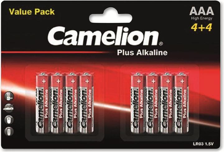 Actual product image Camelion Plus Alkaline AAA (LR03), 8 (4+4) value pack (8 pcs., AAA, 1250 mAh)