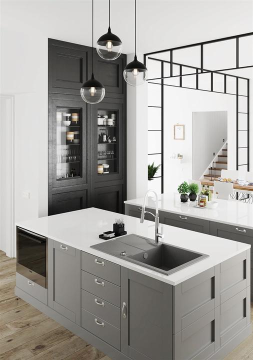 Actual product image Deante 1-bowl granite sink with drainer (Sink accessories, 78 cm, 49 cm)