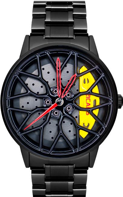 21cars Star 63S - Gelb - Schwarz | Spin (Gangreserveanzeige, 43 mm)