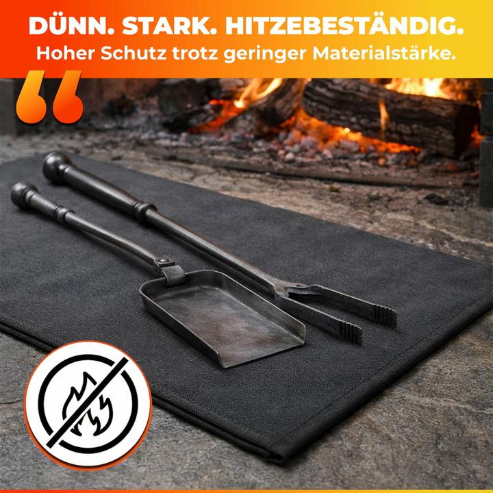 Produktbild FireMat Feuermatte Black Edition - Feuerfeste Unterlage 70x100cm