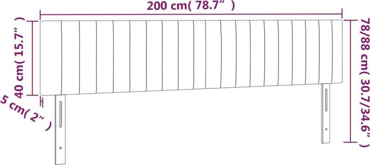 Image du produit vidaXL Lorelai (200 x 5 x 88 cm)
