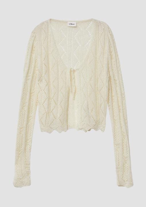 Immagine prodotto S.Oliver Strickjacke Verkürzter Cardigan mit Strickmuster und Bogenkante (158, 164)