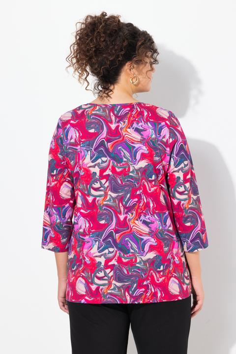 Immagine prodotto Ulla Popken Maglia dal taglio lungo e svasato con scollo a V e maniche a 3/4 (60)