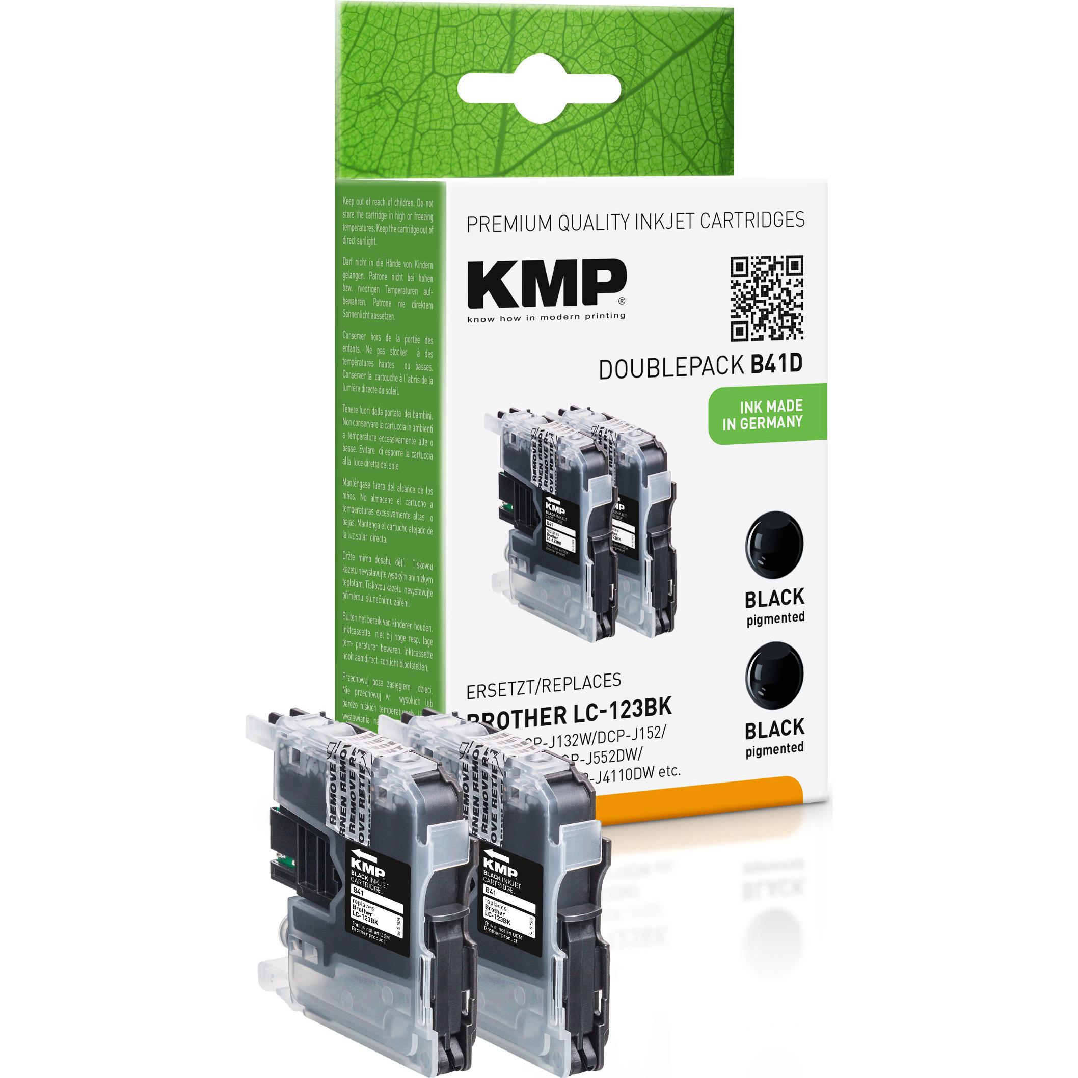Thumbnail - KMP, Druckerpatrone, Tinte ersetzt 2x LC123BK (BK)