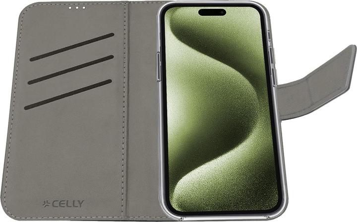Actual product image Celly Wally book case for iPhone 17 black (Apple iPhone 17)