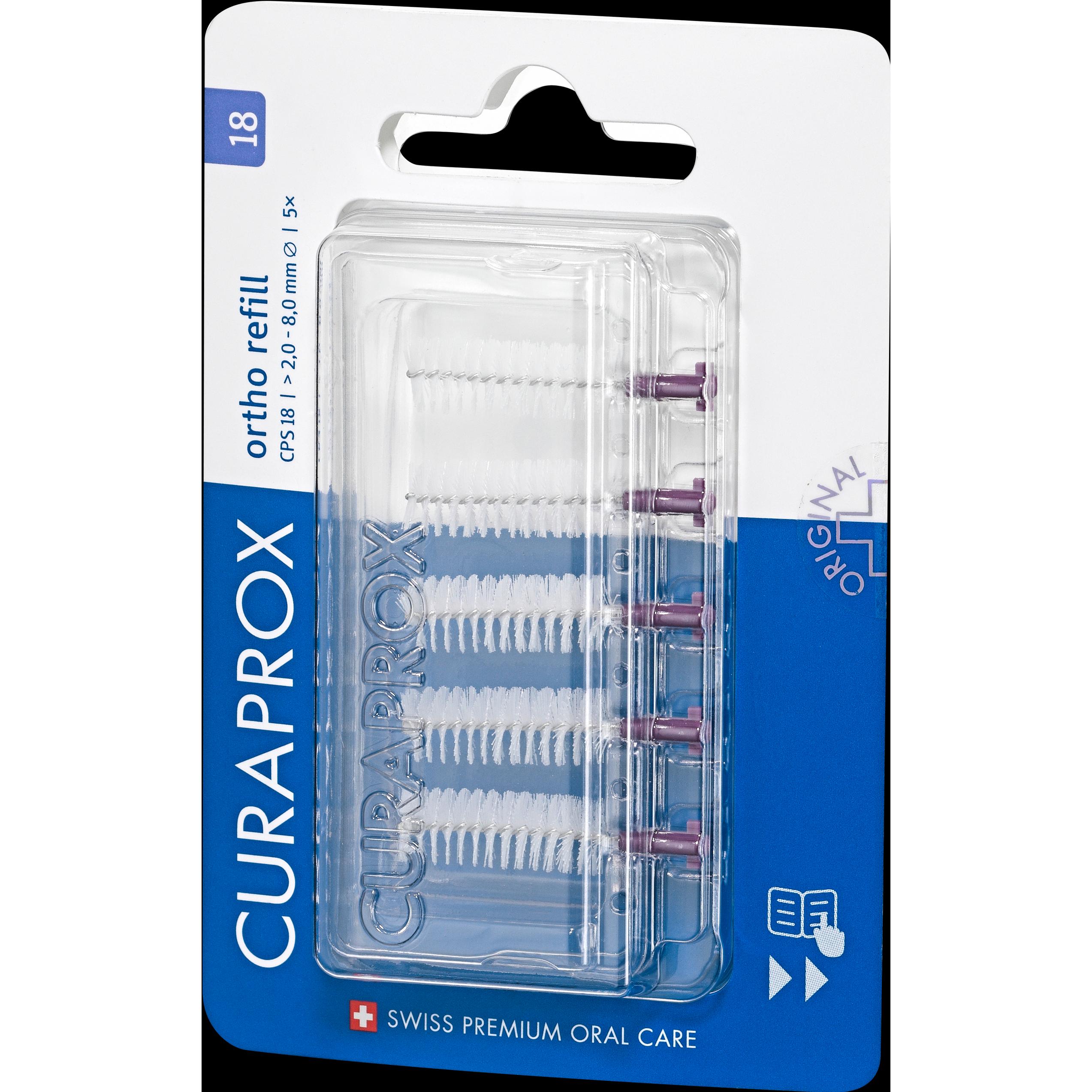 Thumbnail - Curaprox, Interdentalbürste, CPS 18 Ortho Refill (5 x, 8 mm)