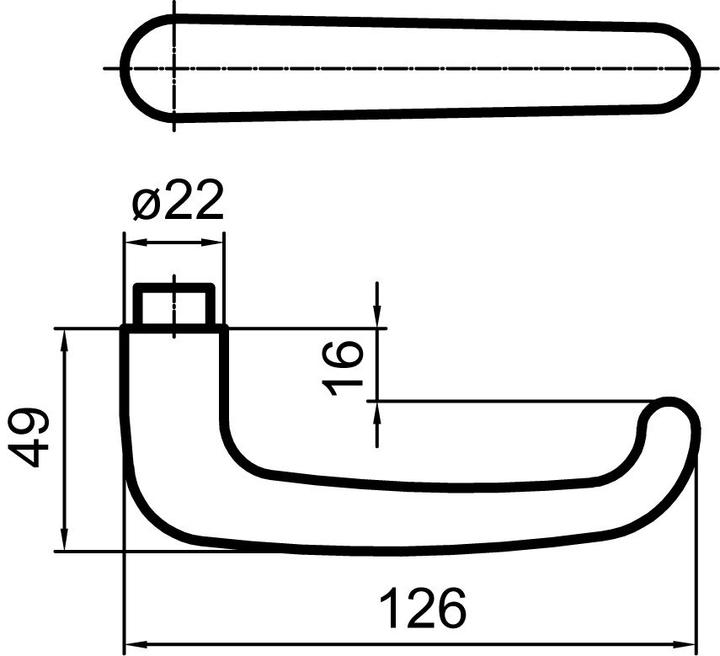 Produktbild Glutz Türdrücker 5039 Luzern (Türgriff)