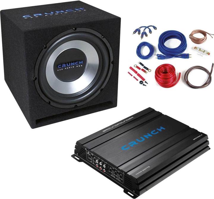 Crunch Bass Pack mit 30 cm Subwoofer & 4-Kanal Verstärker (250 W)