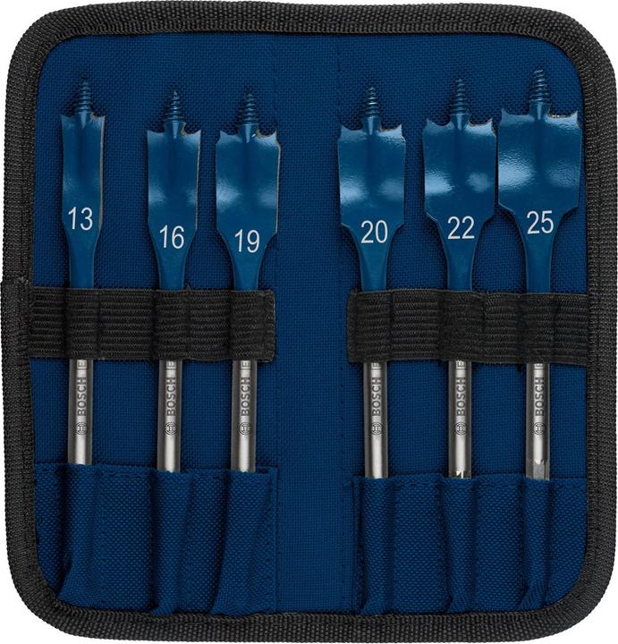 Actual product image Bosch Professional Zubehör Expert SelfCut Speed flat milling bit set, 13/16/19/20/22/25 mm, 6 pcs. (25 mm, 20 mm, 13 mm, 16 mm, 22 mm, 19 mm)