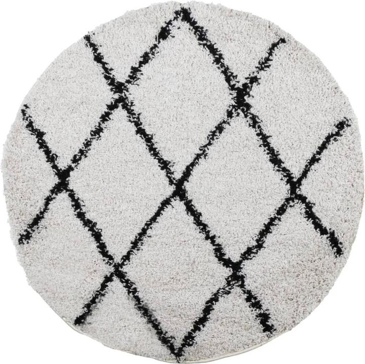 Actual product image vidaXL Shaggy high pile modern carpet Ø 240 cm (240 x 240 cm)
