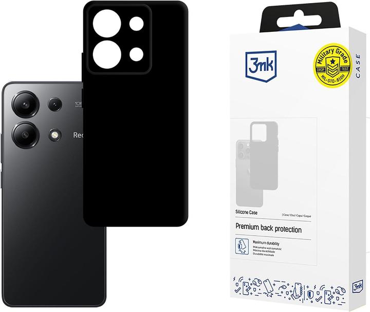 Actual product image 3MK Silicone Case for Xiaomi Redmi Note 13 4G - black (Xiaomi Redmi Note 13 4G)