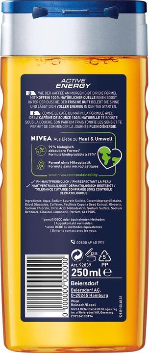 Produktbild NIVEA MEN Pflegedusche Active Energy Fl (250 ml)