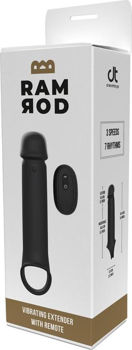Produktbild Dreamtoys Dream Toys Ramrod Vibrating Extender Wth Remote Black Einheitsgrösse