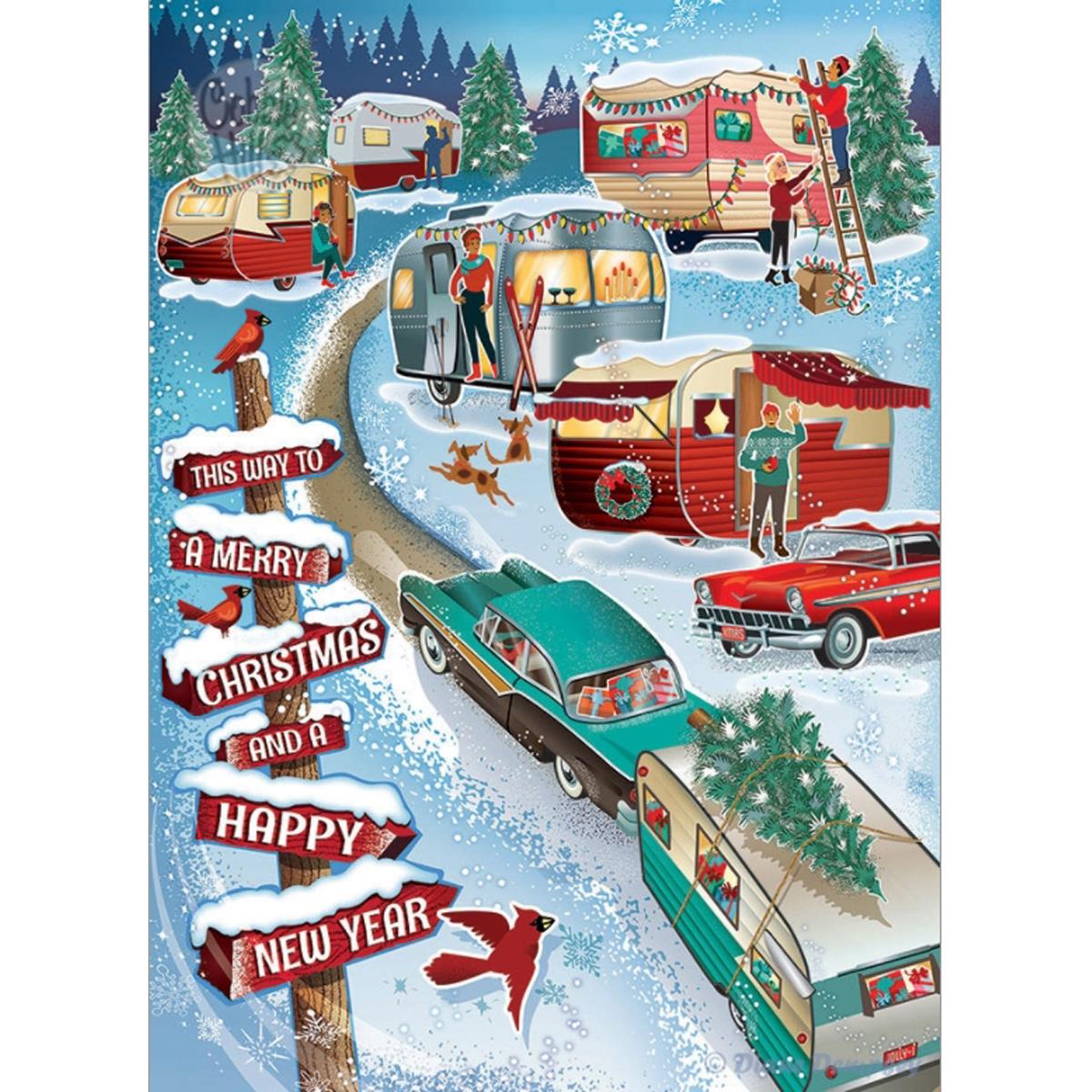 Thumbnail - Cobble Hill Puzzle 1000 pieces Christmas Campers (1000 Teile)