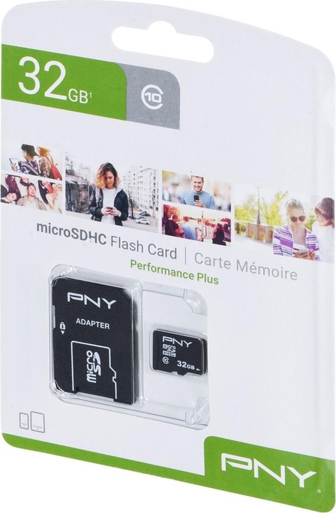 Productafbeelding PNY Performance Plus incl. adapter (32 GB, microSDHC, U1, UHS-I)