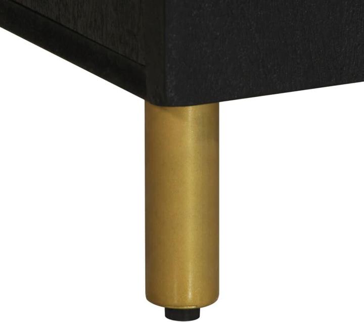 Actual product image vidaXL TV cabinet Lowboard TV cabinet TV table black wood-based material (100 x 33 x 46 cm)