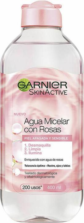 Actual product image Garnier SKINACTIVE AGUA ROSAS agua micelar 400 ml (Micelle water, 400 ml)