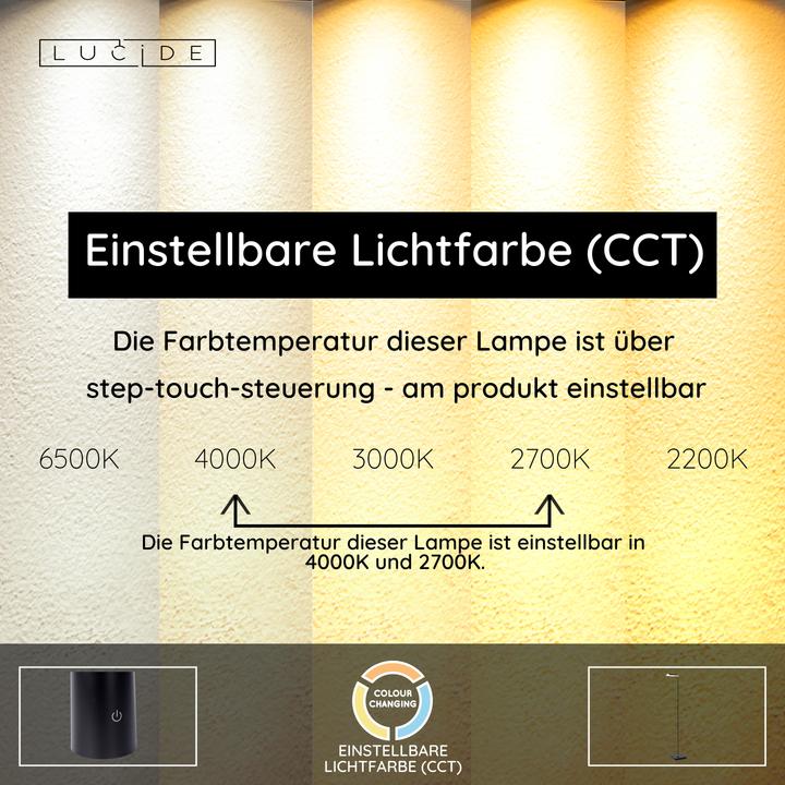 Actual product image Lucide AARON - Floor lamp - LED Dim. - 1x10W 4000K - Black 19730/10/30 (1000 lm)