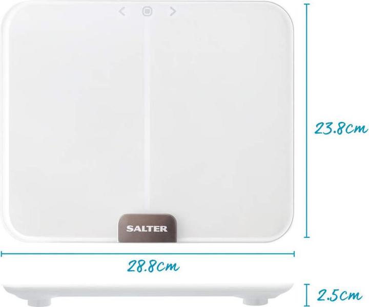 Salter 9164 WH3RJLEU16 Ghost Compact Analyser Scale, White (180 kg)