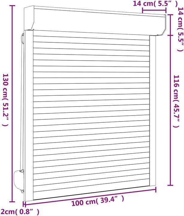 Produktbild vidaXL Rollladen (14 x 130 cm)