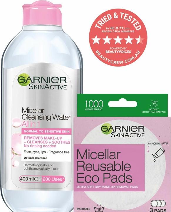 Produktbild Garnier SkinActive Micellar Reusable Eco Pads (Reinigungstücher Gesicht, 20 g)