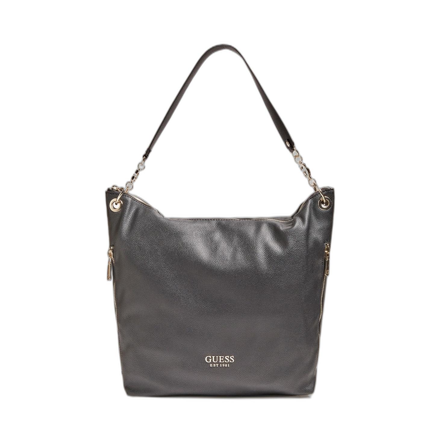 Guess, Damen, Tasche, G Chain, Textile Bag, Black, For Women, Schwarz