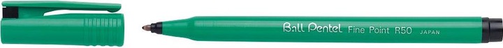 Produktbild Pentel Fine Point R50, Clip, Stick-Kugelschreiber, Schwarz, 12 Stück(e), Fein (Schwarz, 12 x)
