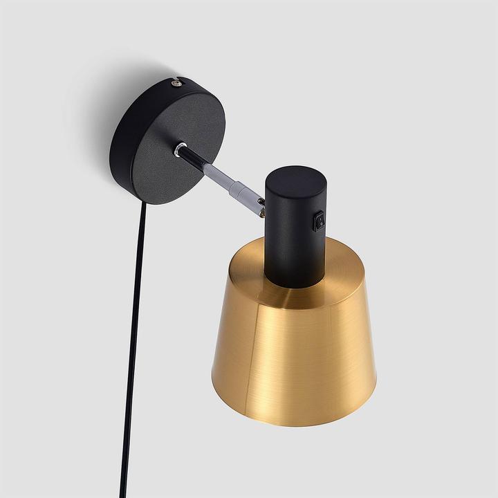 Produktbild Lindby Vlada Wandlampe zum Lesen, messing, schwarz (E27)