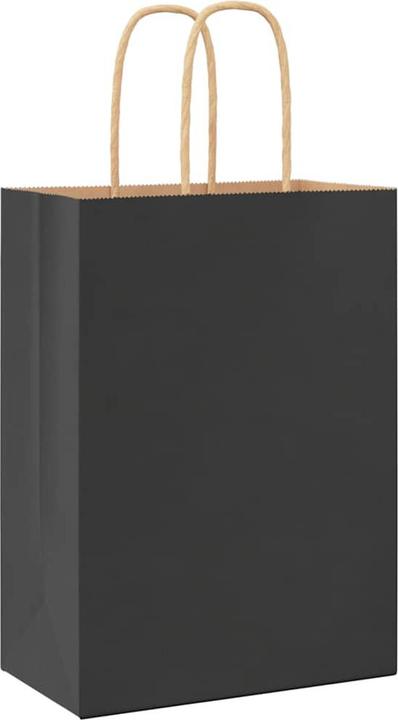 Image du produit vidaXL Sacs en papier kraft 50 pcs. avec anse Noir 32x17x44 cm Sac en papier (Pochette cadeau, 50 x)