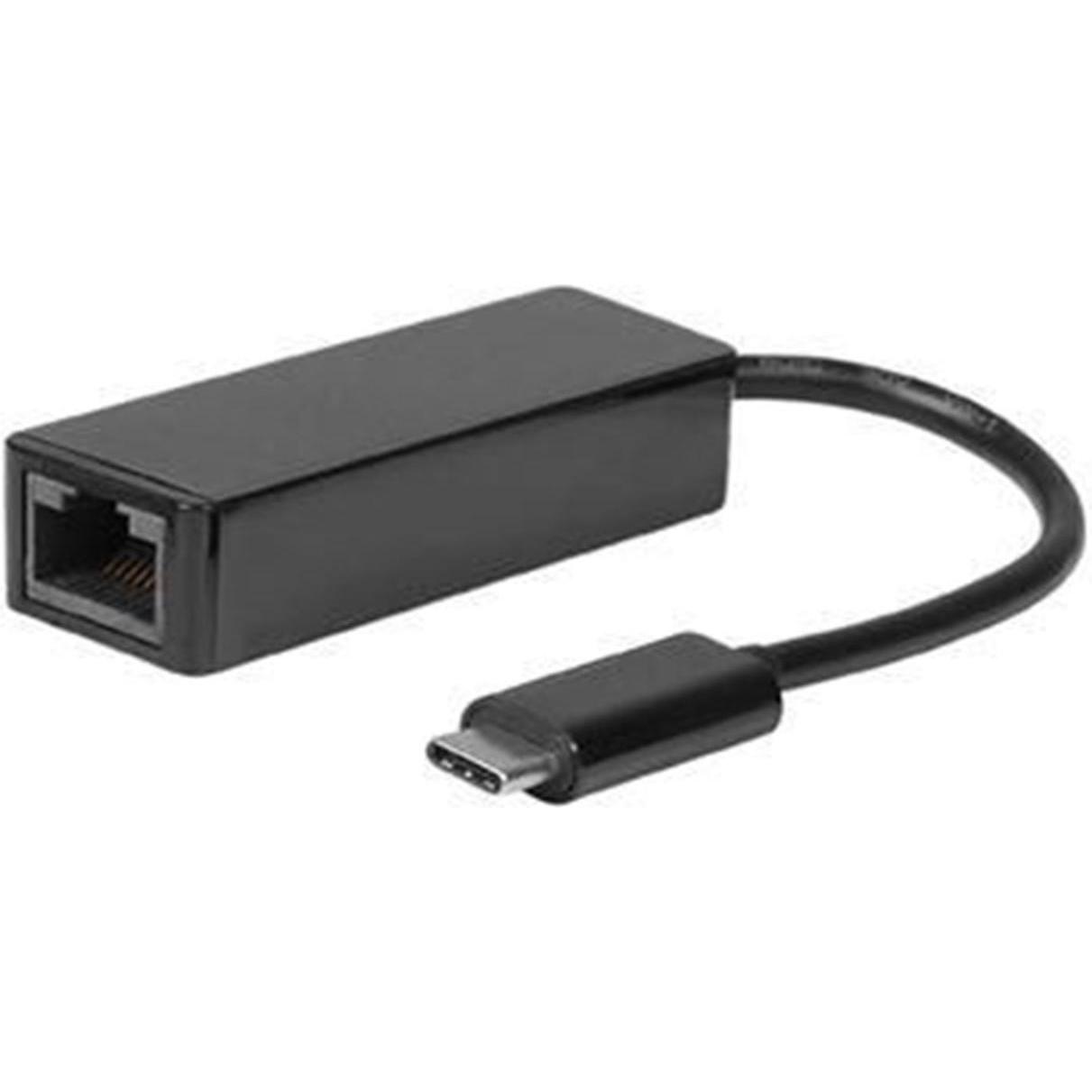 MicroConnect USB 3.1 Typ-C bis (USB 3.1, RJ45 (1x)), Netzwerkadapter, Schwarz