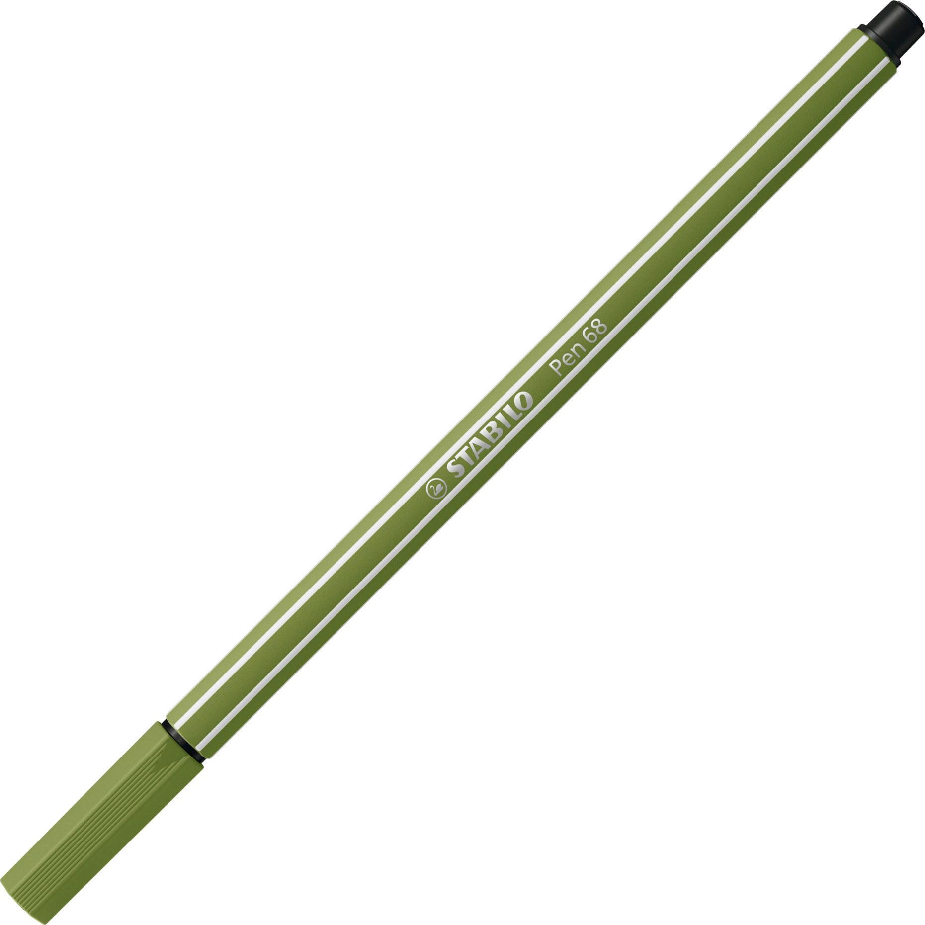 STABILO, Malstifte, Pen 68 Premium-Filzstift (Moosgrün, 1 x)