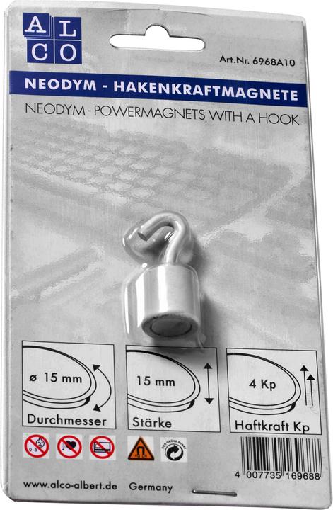 Alco Magnet Haken weiss (1x)