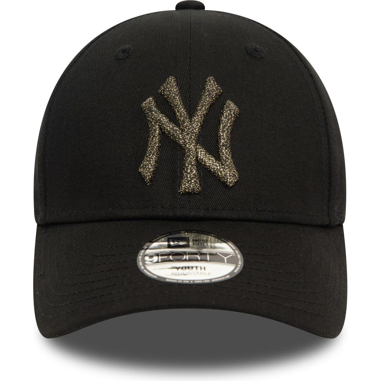 Thumbnail - New Era, Jungen, Cap, 9Forty Kinder Cap - METALLIC New York Yankees Child, Schwarz, (53, 52 C, 54 C)