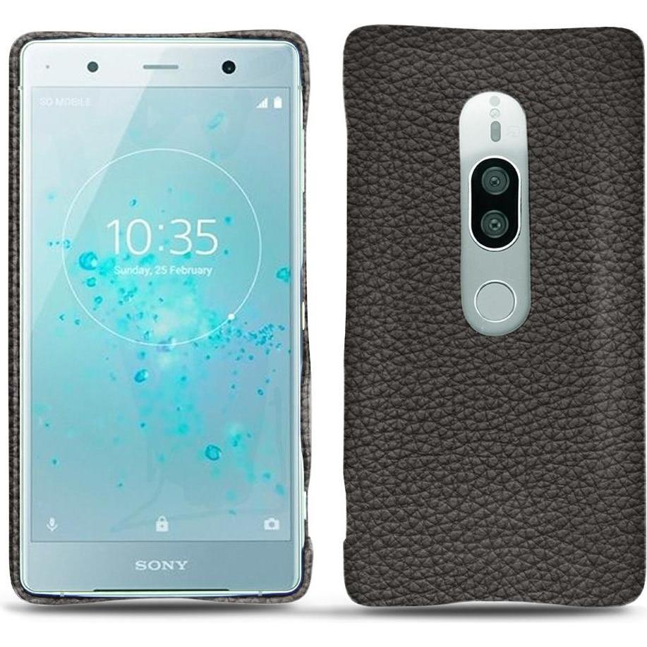Noreve Lederschutzhülle (Sony Xperia XZ2 Premium), Smartphone Hülle, Grau