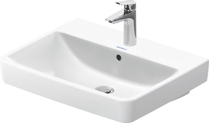 Produktbild Duravit Möbelwaschtisch No 1 mit Überlauf, 1 Hahnloch, weiss 600x460mm (460 mm, 600 mm)
