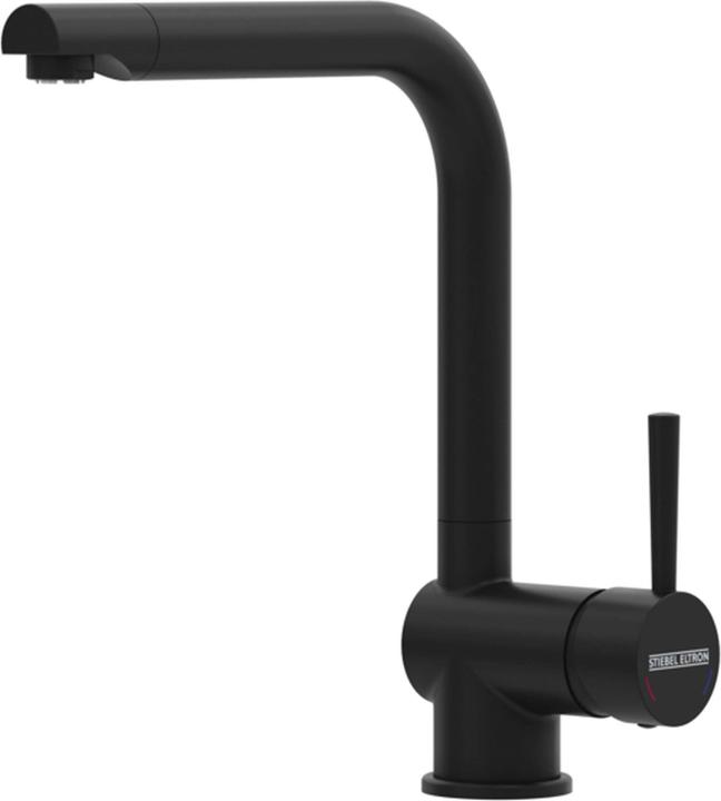 Stiebel Eltron Armatur / Wasserhahn Küche MAE-B, schwarz matt, drucklos, für Mini Durchlauferhitzer oder Boiler
