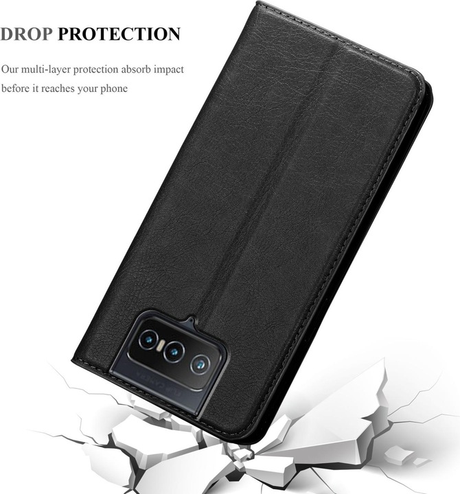 Actual product image Cadorabo Book Invis. Magnet sleeve (Asus Zenfone 8 Flip)