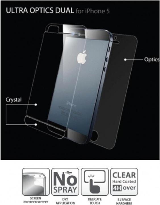 Produktbild Spigen Steinheil iPhone SE 5S SGP Anti Fingerprint Schutzfolie Vorne & Rückseite (1 Stück, Apple iPhone SE)
