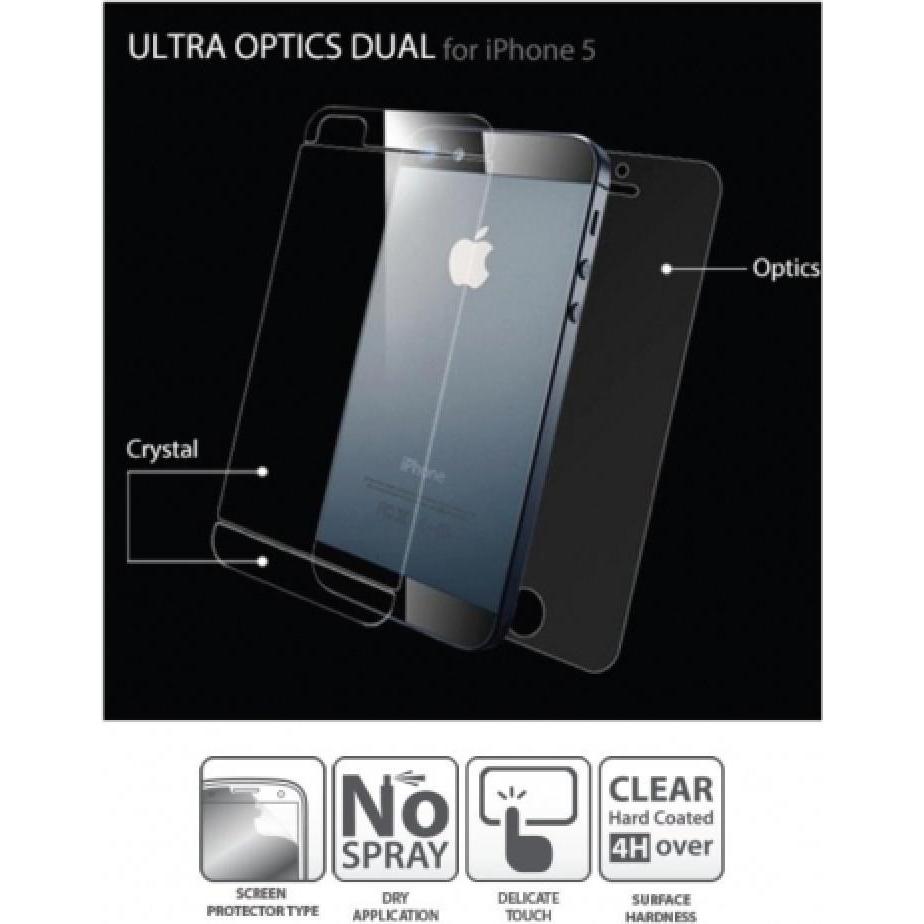 Thumbnail - Spigen Steinheil iPhone SE 5S SGP Anti Fingerprint Schutzfolie Vorne & Rückseite (1 Stück, Apple iPhone SE), Smartphone ...